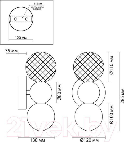 Изображение товара Бра Odeon Light Crystal 5007/4WL