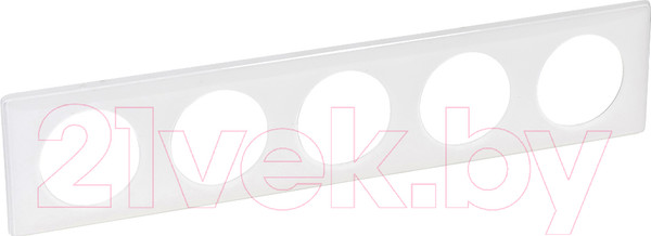 Изображение товара Рамка для выключателей и розеток Legrand Celiane 66630 (белый глянец)