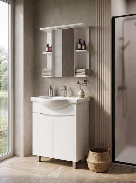 Изображение товара Шкаф с зеркалом для ванной Гамма 60.5