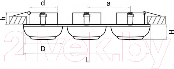 Изображение товара Комплект точечных светильников Lightstar Ocula 11834