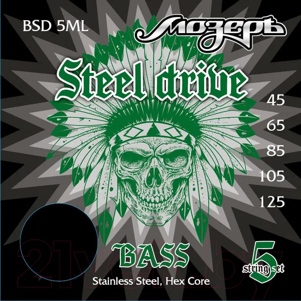 Изображение товара Струны для бас-гитары Мозеръ Steel Drive / BSD-5ML
