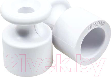 Изображение товара Декоративный изолятор Bironi B1-551-21-100 (100шт, белый)
