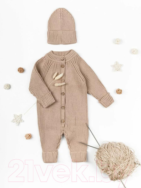 Изображение товара Шапка детская Amarobaby Pure Love Tot / AB-OD22-PLT16/03-44 (бежевый, р. 44-46)