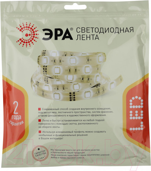 Изображение товара Светодиодная лента ЭРА LS5050-14.4-60-24-65-4000К-5m / Б0043117