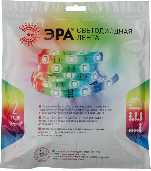 Изображение товара Светодиодная лента ЭРА LS5050-14.4-60-24-65-RGB-5m / Б0043115