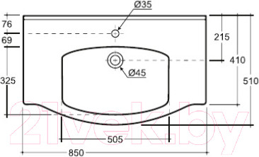 Изображение товара Умывальник Керамин Сканди 85