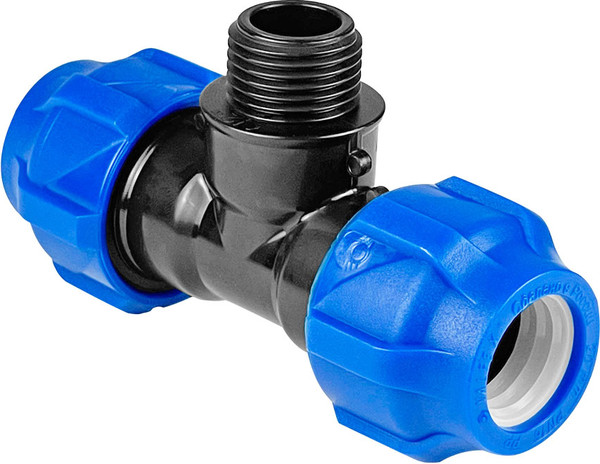 Изображение товара Тройник переходной Valfex ПНД 20-1/2"-20 100/25 / 1210022001220 (с наружной резьбой)