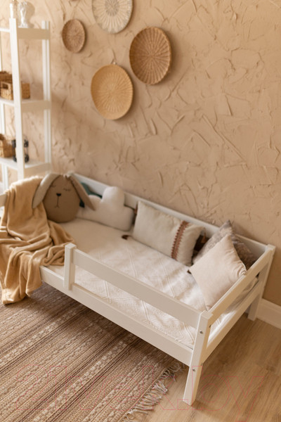 Изображение товара Кровать-тахта детская EcoWood Эльза 80x160 / ECO.001.00036.80-160.W (белый)