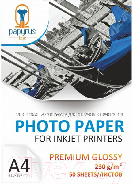 Изображение товара Фотобумага Papyrus Premium A4 230 г/м2 / BN04329 (50л, глянцевый)