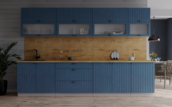 Изображение товара Кухонный гарнитур Интерлиния Берес 2.9Б (дуб лазурный/дуб бунратти)