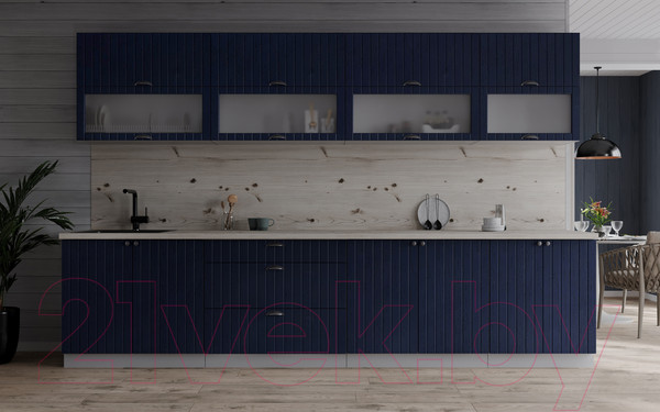 Изображение товара Кухонный гарнитур Интерлиния Берес 3.0Б  (дуб королевский/бискайская сосна)