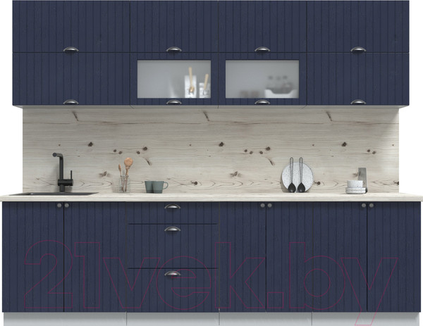 Изображение товара Кухонный гарнитур Интерлиния Берес 2.7Б (дуб королевский/бискайская сосна)