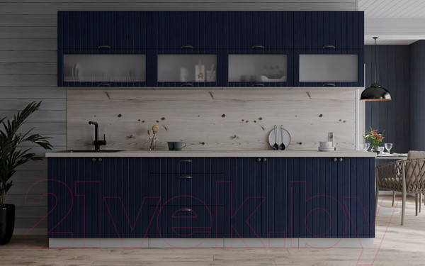 Изображение товара Кухонный гарнитур Интерлиния Берес 2.6Б (дуб королевский/бискайская сосна)