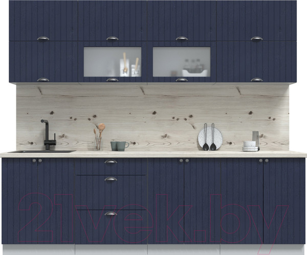 Изображение товара Кухонный гарнитур Интерлиния Берес 2.5Б (дуб королевский/бискайская сосна)