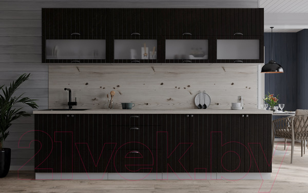 Изображение товара Кухонный гарнитур Интерлиния Берес 2.6Б (дуб английский/бискайская сосна)