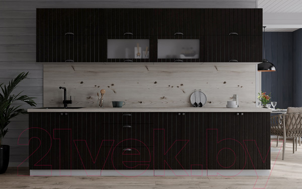 Изображение товара Кухонный гарнитур Интерлиния Берес 2.7Б  (дуб английский/бискайская сосна)