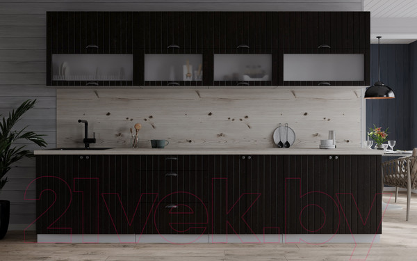 Изображение товара Кухонный гарнитур Интерлиния Берес 2.8Б  (дуб английский/бискайская сосна)