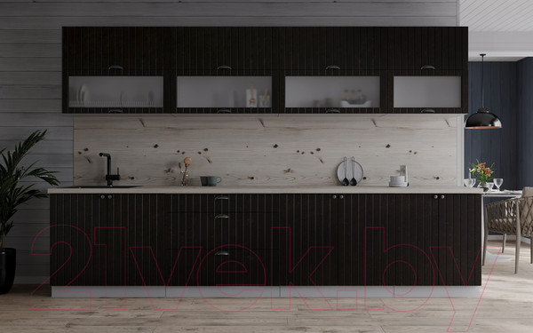 Изображение товара Кухонный гарнитур Интерлиния Берес 3.0Б (дуб английский/бискайская сосна)