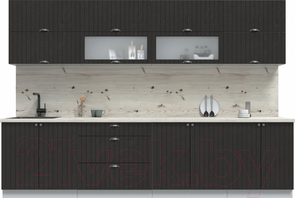 Изображение товара Кухонный гарнитур Интерлиния Берес 3.1Б (дуб английский/бискайская сосна)