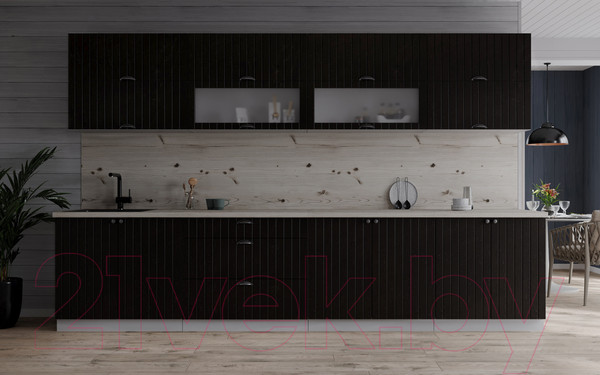 Изображение товара Кухонный гарнитур Интерлиния Берес 3.1Б (дуб английский/бискайская сосна)