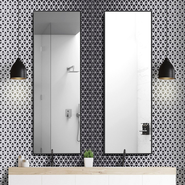 Изображение товара Зеркало Алмаз-Люкс М-413 (150x50см, в черной алюминиевой раме)