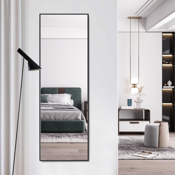 Изображение товара Зеркало Алмаз-Люкс М-413 (150x50см, в черной алюминиевой раме)