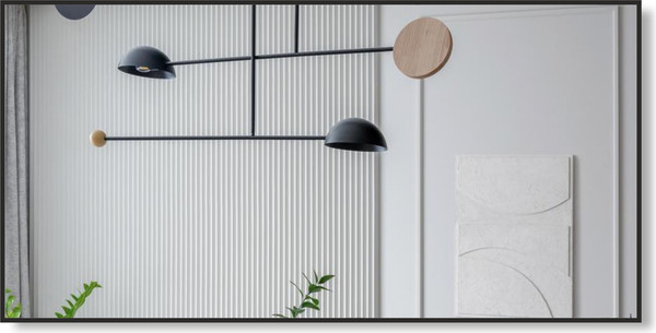 Изображение товара Зеркало Алмаз-Люкс М-424 (120x60см, в черной алюминиевой раме)