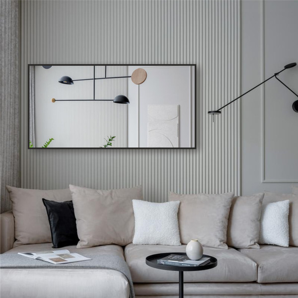 Изображение товара Зеркало Алмаз-Люкс М-424 (120x60см, в черной алюминиевой раме)