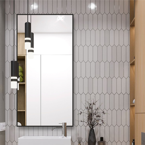 Изображение товара Зеркало Алмаз-Люкс М-420 (100x50см, в черной алюминиевой раме)