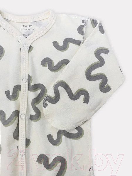 Изображение товара Боди для малышей Rant Hugs And Kisses / HK_PB67-62 (Pattern Beige, р.62)