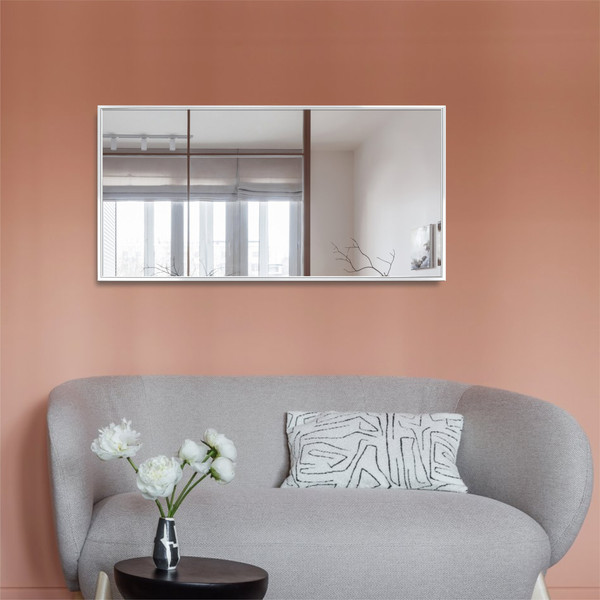 Изображение товара Зеркало Алмаз-Люкс М-422 (100x50см, в белой алюминиевой раме)