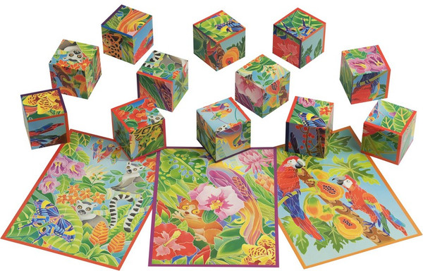 Изображение товара Развивающий игровой набор Айрис-пресс Умные кубики в поддончике. Кто живет в джунглях? New (9785811280834)