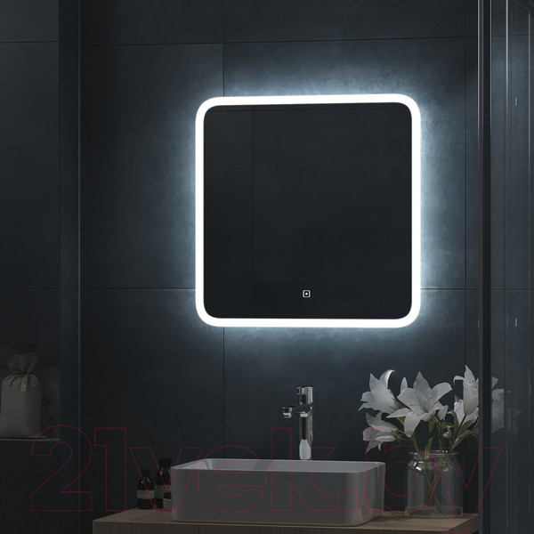 Изображение товара Зеркало Континент Bruno Led 60x60 (с сенсором)