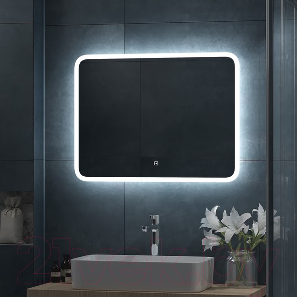 Изображение товара Зеркало Континент Bruno Led 80x60 (с сенсором)