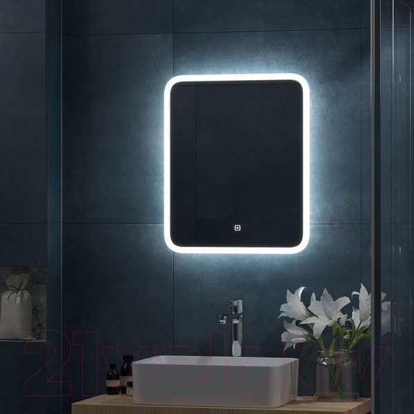 Изображение товара Зеркало Континент Bruno Led 60x80 (с сенсором)