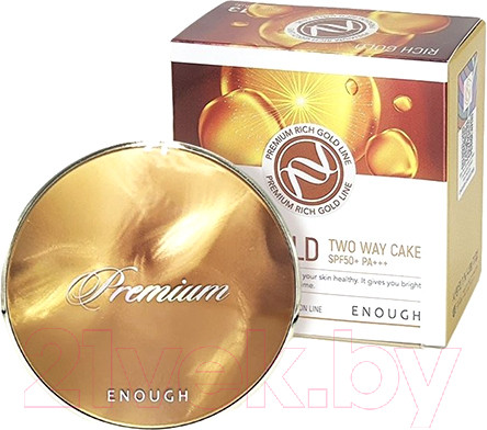 Изображение товара Пудра компактная Enough Premium Rich Gold Two Way Cake тон 21