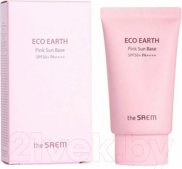 Изображение товара Крем солнцезащитный The Saem Eco Earth Pink Sun Base SPF50+ PA++++ (50г)