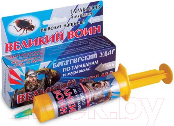 Изображение товара Гель от насекомых Великий воин От тараканов (45гр)