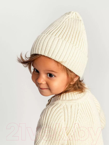 Изображение товара Шапка детская Amarobaby Pure Love Tot / AB-OD22-PLT16/33-38 (молочный, р. 38)