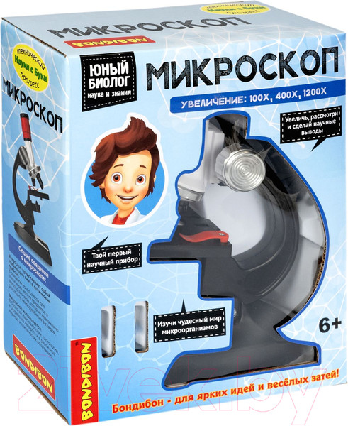 Изображение товара Микроскоп оптический Bondibon Французские опыты. Науки с Буки / ВВ5654