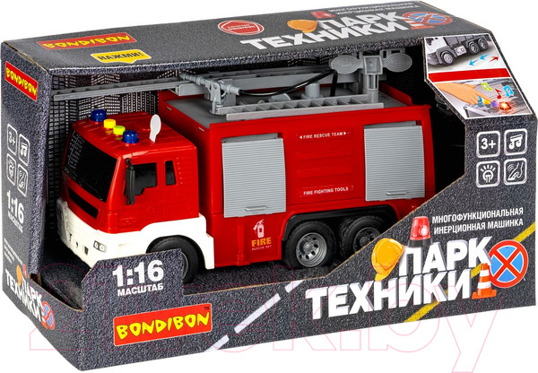 Изображение товара Автомобиль игрушечный Bondibon Пожарная служба Парк техники / ВВ5525
