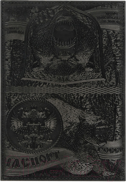 Изображение товара Обложка на паспорт OfficeSpace Медведь / 339842 (черный)