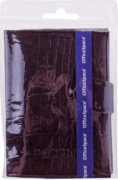 Изображение товара Обложка на паспорт OfficeSpace 222067 (терракотовый/крокодил)