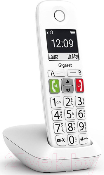 Изображение товара Беспроводной телефон Gigaset E290 SYS RUS / S30852-H2901-S302 (белый)