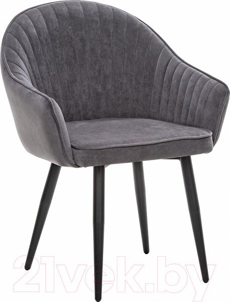 Изображение товара Стул Импэкс Leset Вайд с подлокотниками (черный/велюр графит)