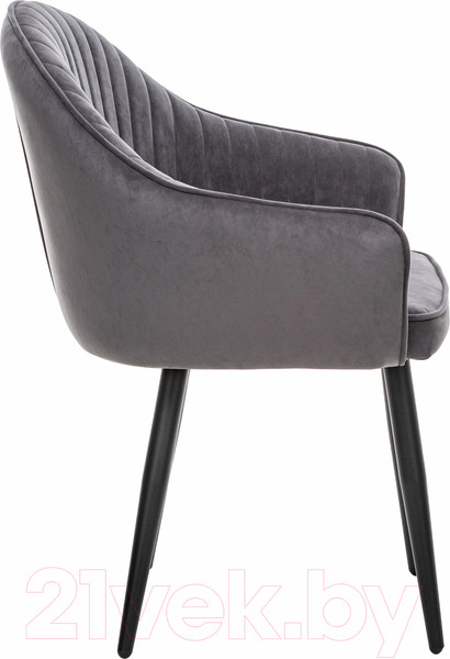 Изображение товара Стул Импэкс Leset Вайд с подлокотниками (черный/велюр графит)