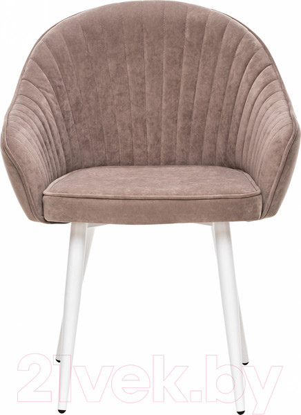 Изображение товара Стул Импэкс Leset Вайд с подлокотниками (белый/велюр латте)