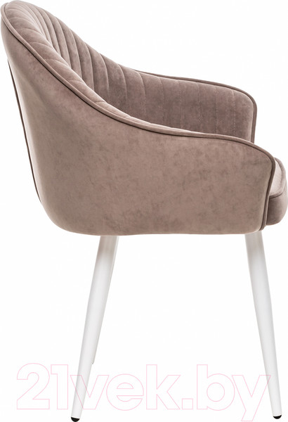Изображение товара Стул Импэкс Leset Вайд с подлокотниками (белый/велюр латте)