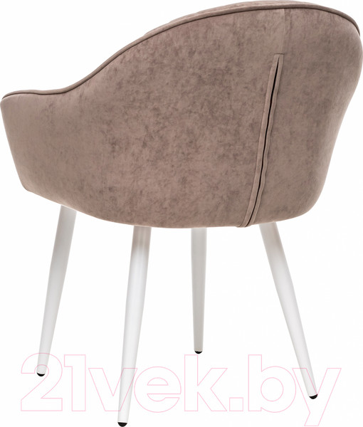 Изображение товара Стул Импэкс Leset Вайд с подлокотниками (белый/велюр латте)