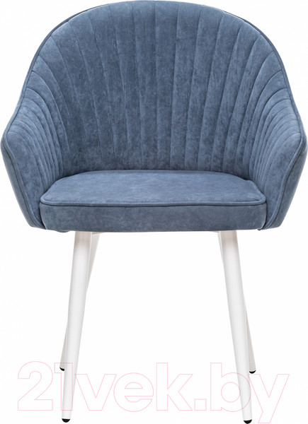 Изображение товара Стул Импэкс Leset Вайд с подлокотниками (белый/велюр синий)